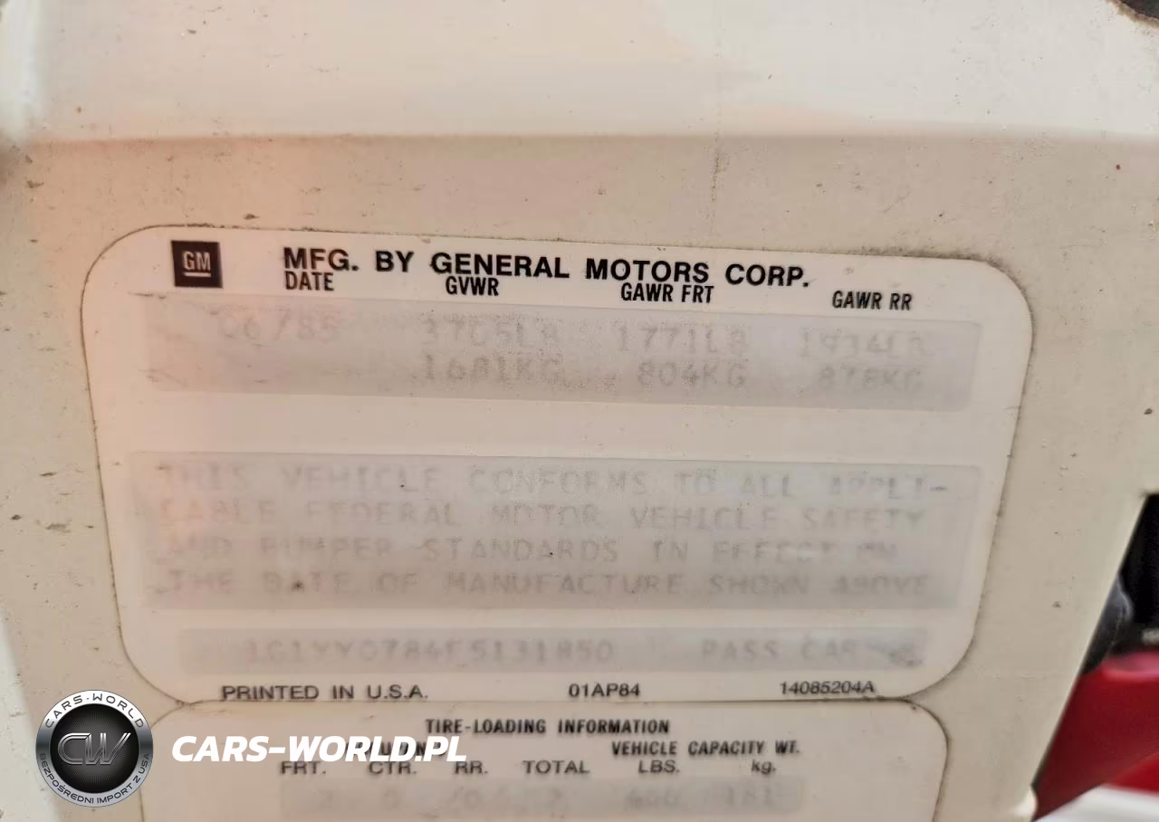 1985 Chevrolet Corvette VIN:1G1YY0784F5131850 - 12