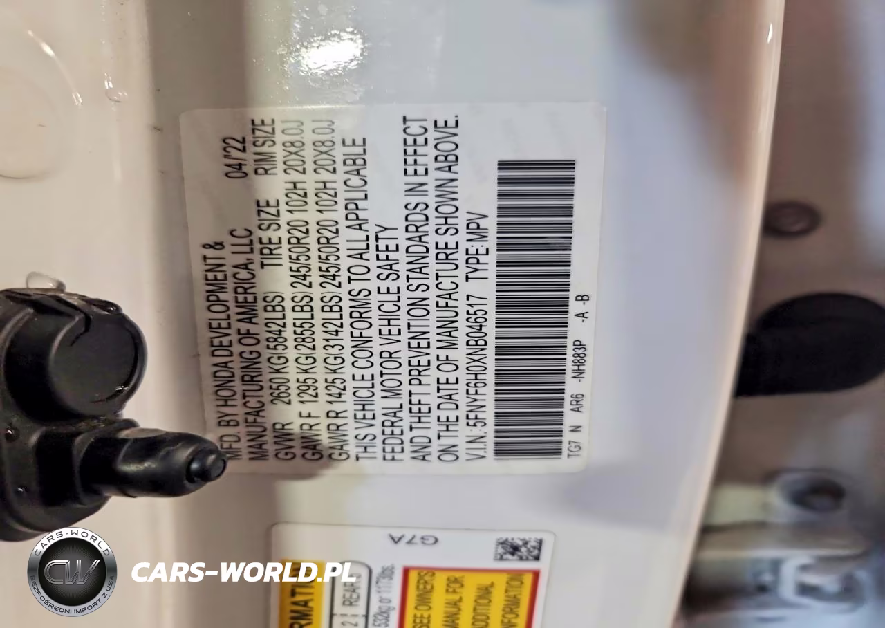2022 Honda Pilot Elite VIN:5FNYF6H0XNB046517 - 13