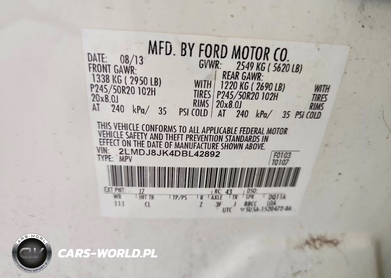 2013 Lincoln Mkx VIN:2LMDJ8JK4DBL42892 - 13