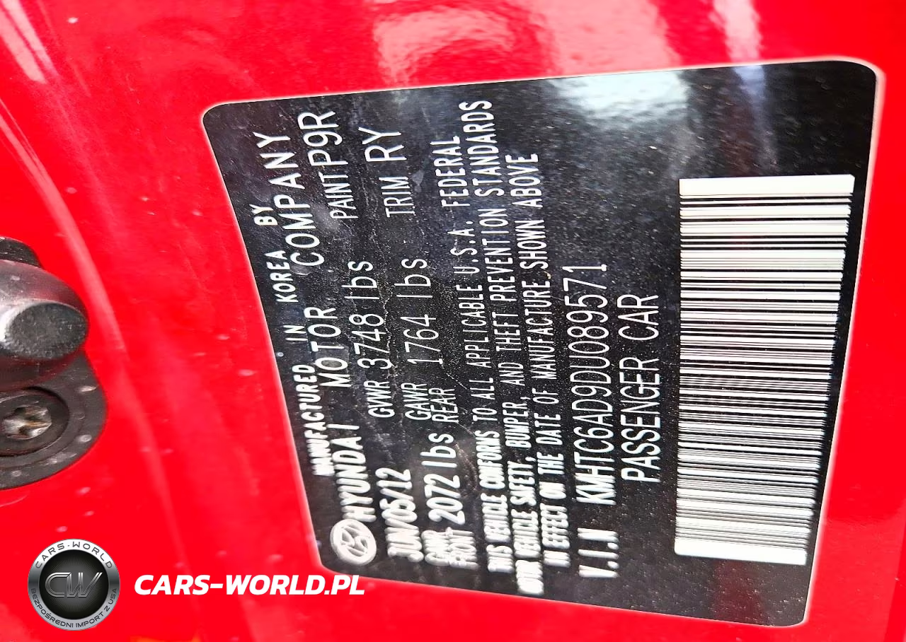2013 Hyundai Veloster Base VIN:KMHTC6AD9DU089571 - 12