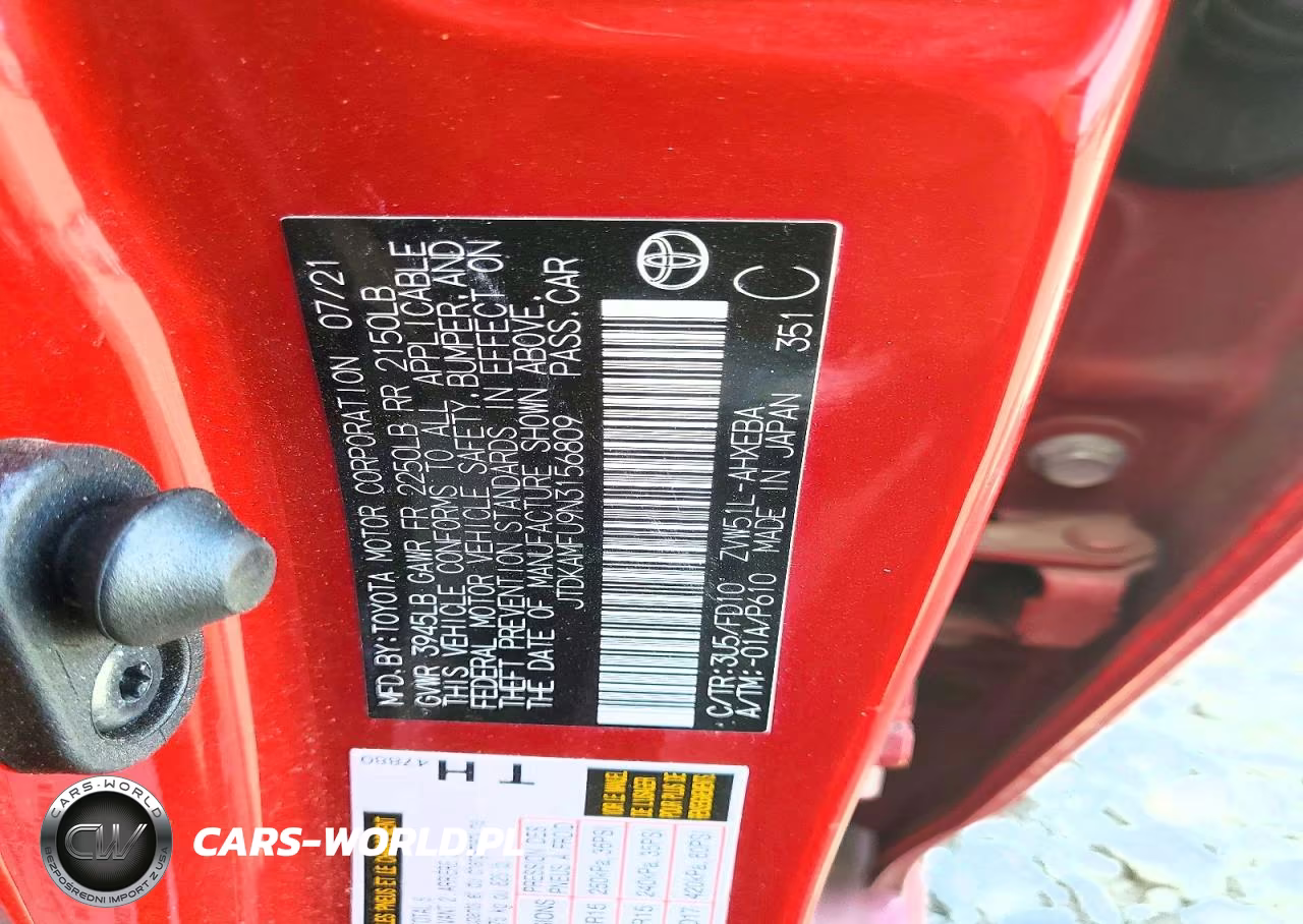 2022 Toyota Prius Le VIN:JTDKAMFU9N3156809 - 12