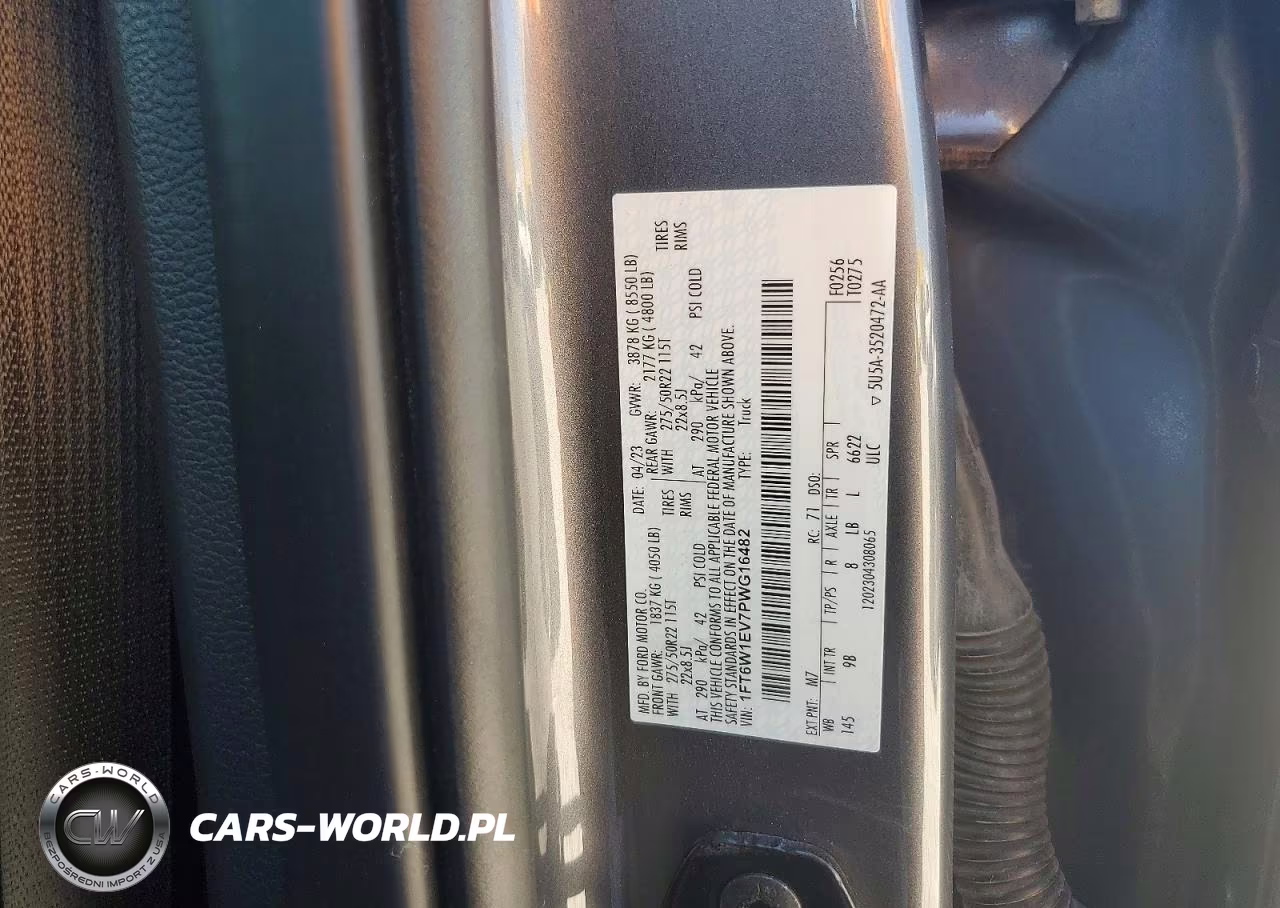 2023 Ford F150 Lightning Pro VIN:1FT6W1EV7PWG16482 - 13