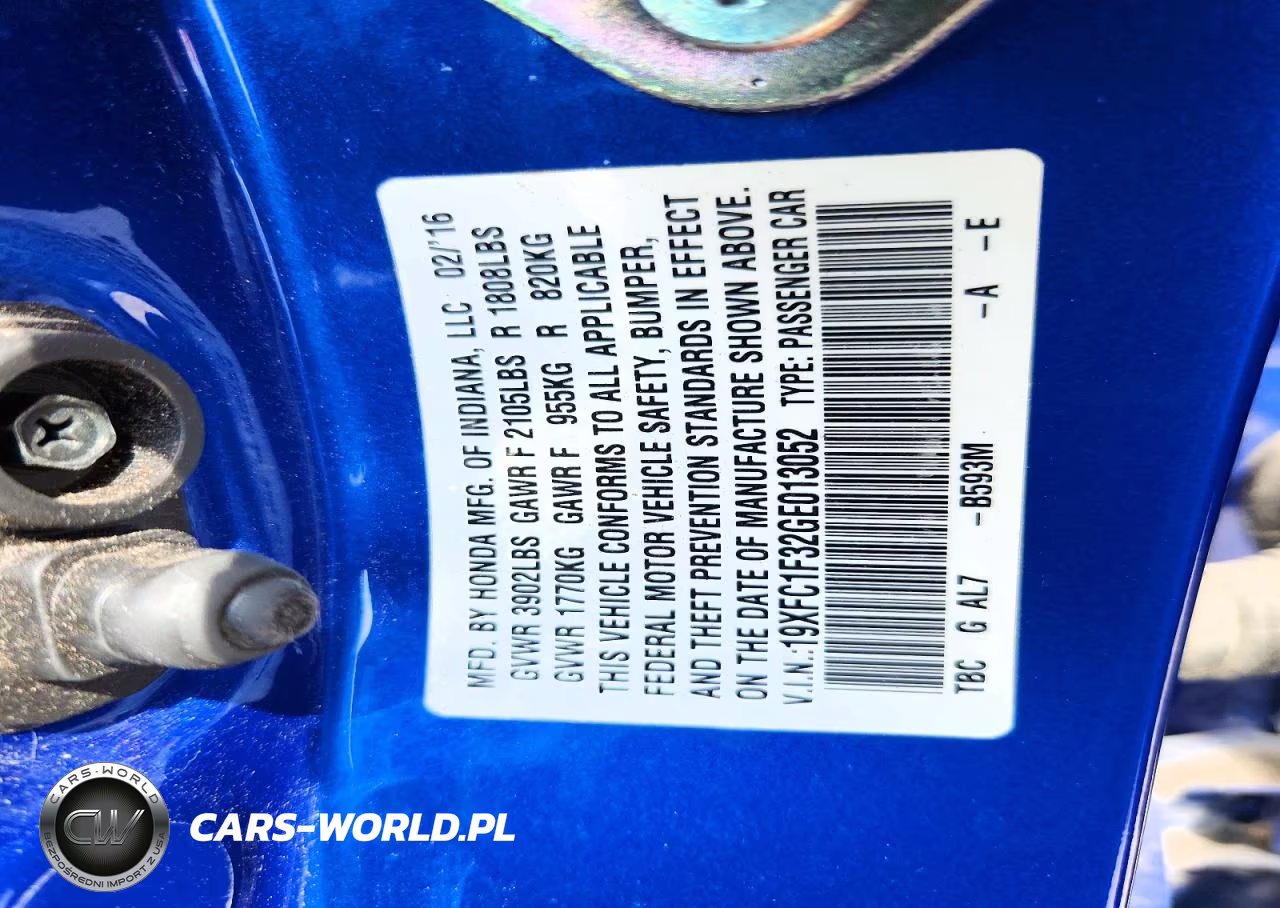 2016 Honda Civic Ex VIN:19XFC1F32GE013052 - 12