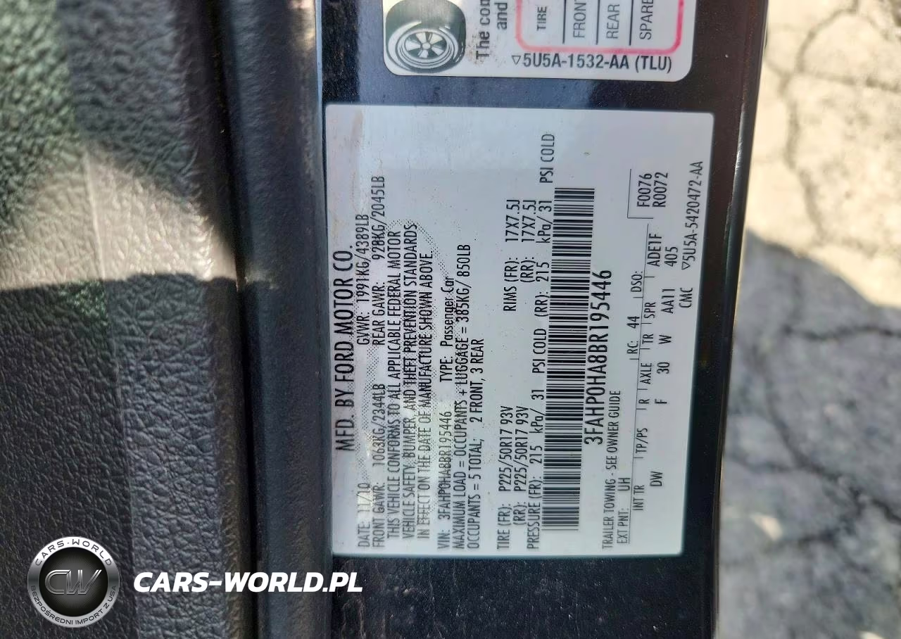 2011 Ford Fusion Se VIN:3FAHP0HA8BR195446 - 12