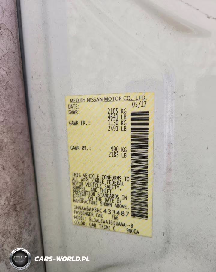 2017 Nissan Maxima 3.5 Sl VIN:1N4AA6AP3HC433487 - 13