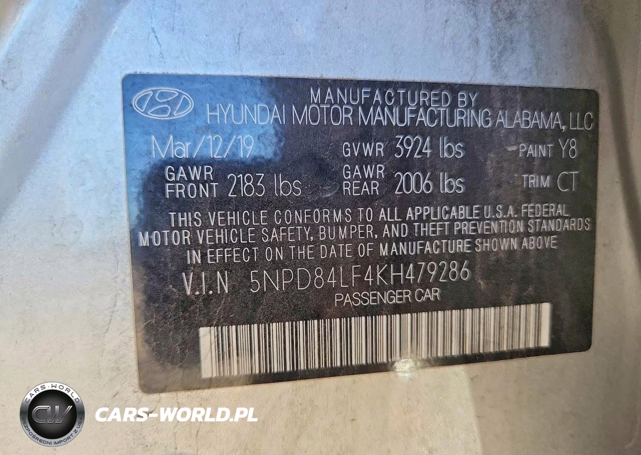 2019 Hyundai Elantra Sel VIN:5NPD84LF4KH479286 - 12