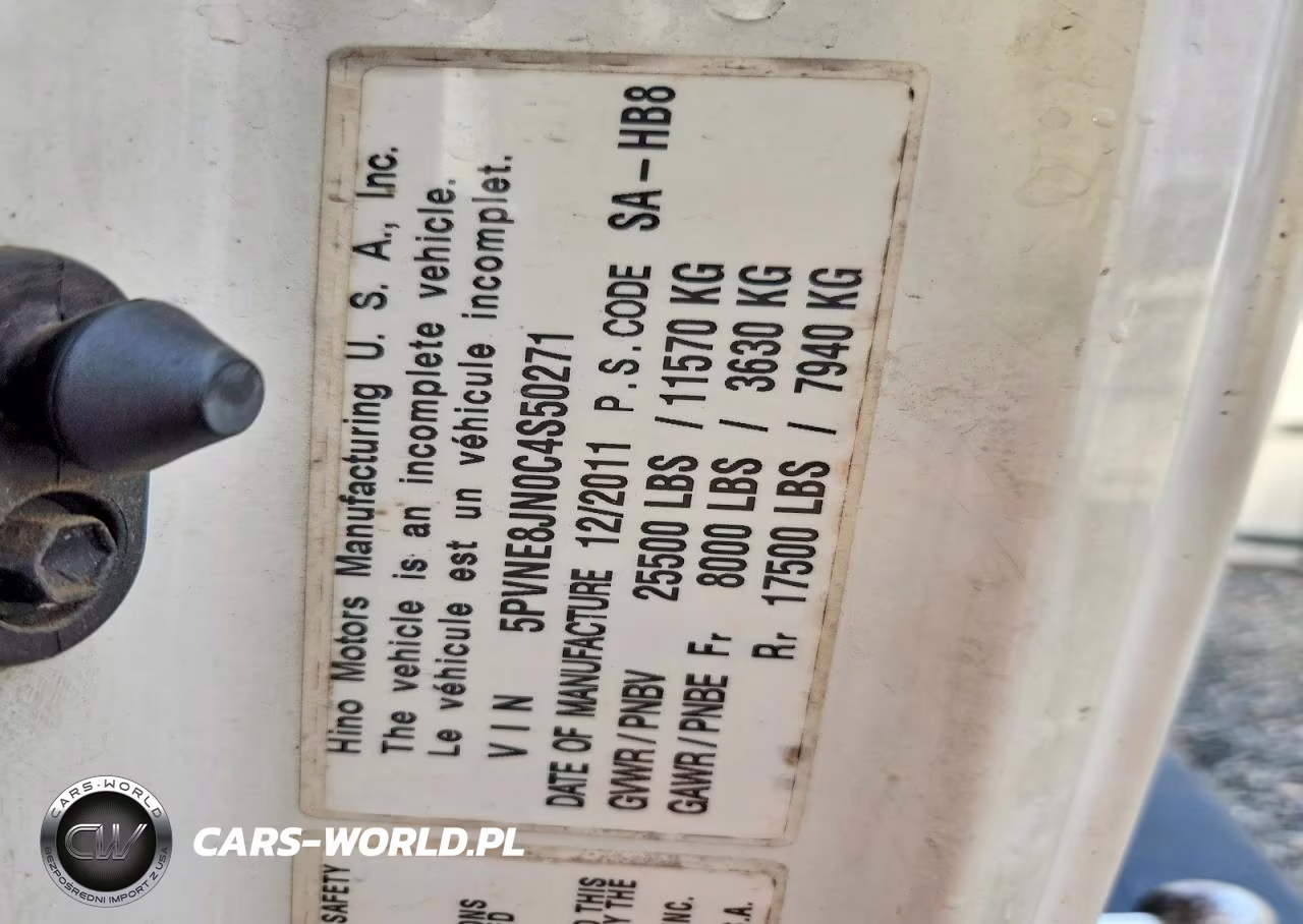 2012 Hino 258-268 - Delivery Truck VIN:5PVNE8JN0C4S50271 - 11