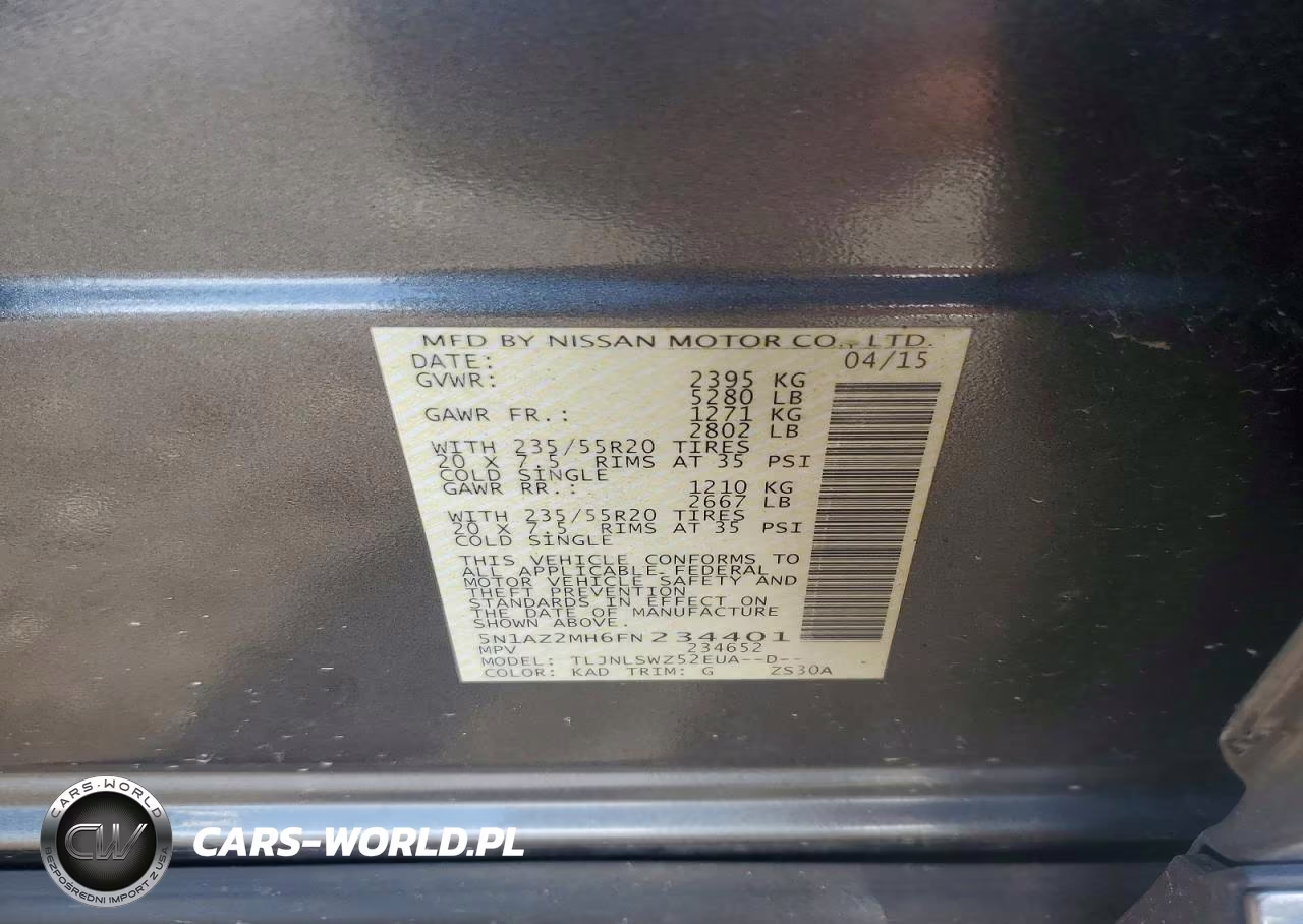2015 Nissan Murano Platinum VIN:5N1AZ2MH6FN234401 - 13