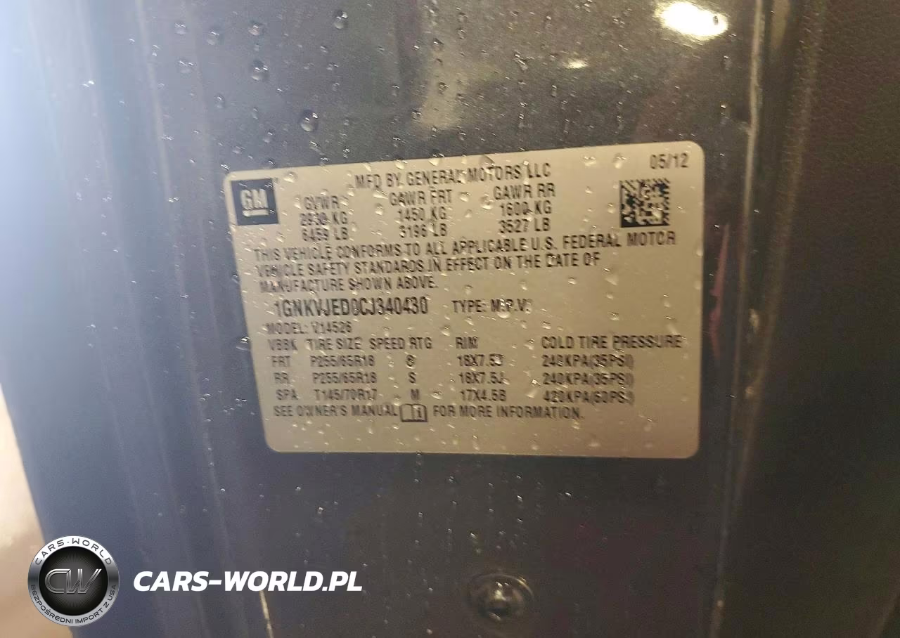 CHEVROLET TRAVERSE L VIN:1GNKVJED0CJ340430 - 13