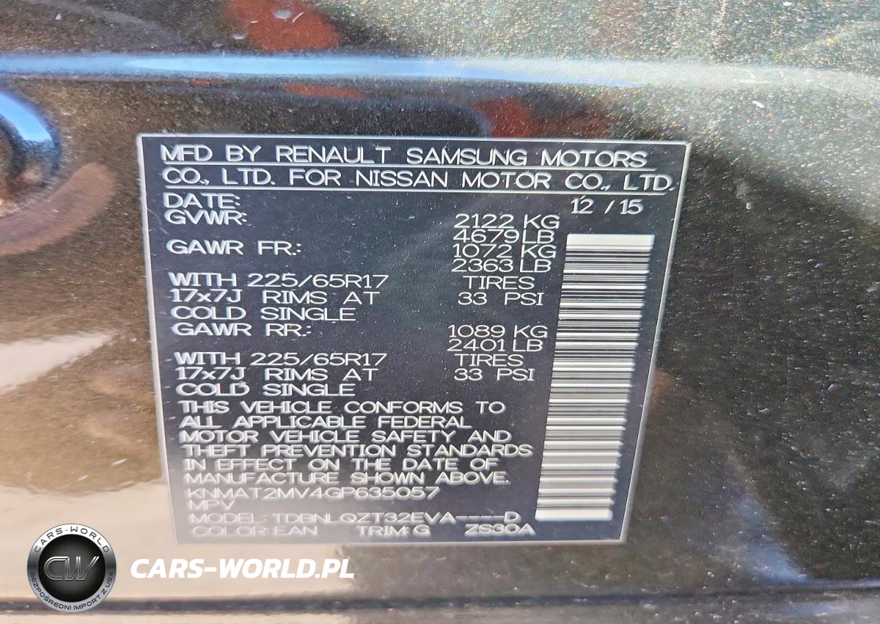 2016 Nissan Rogue Sv VIN:KNMAT2MV4GP635057 - 13