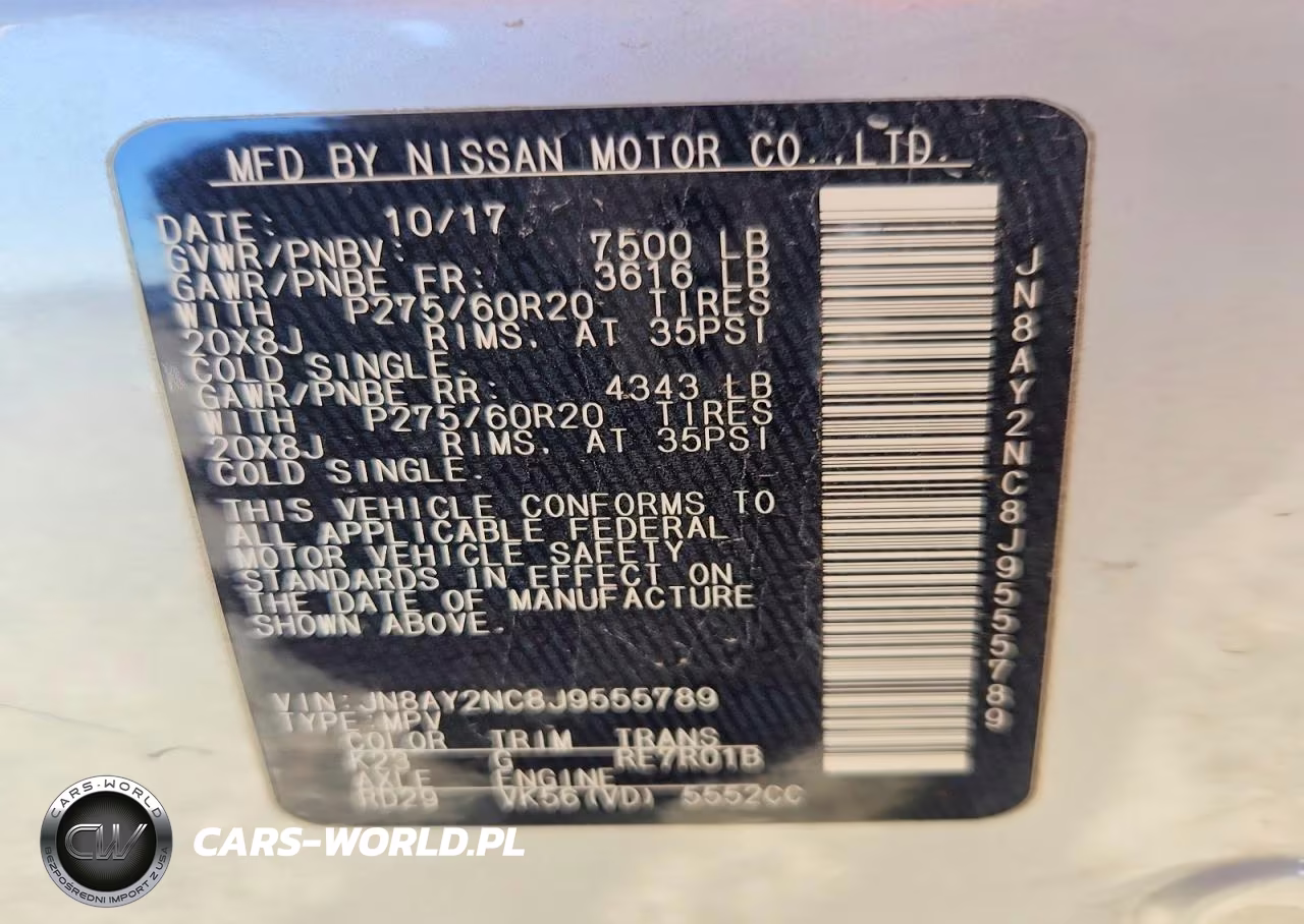 2018 Nissan Armada Sl VIN:JN8AY2NC8J9555789 - 12