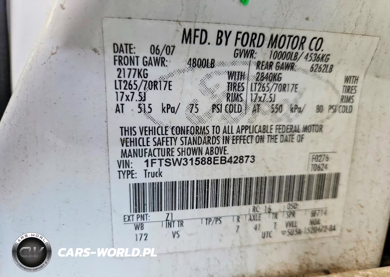 2008 Ford F350 Srw Super Duty VIN:1FTSW31588EB42873 - 13