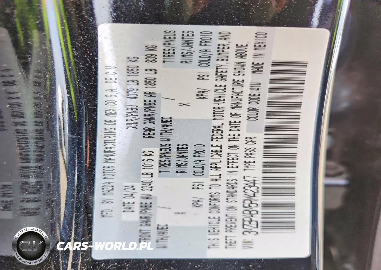 2024 Mazda 3 Select Sport VIN:3MZBPABM5RM423447 - 12