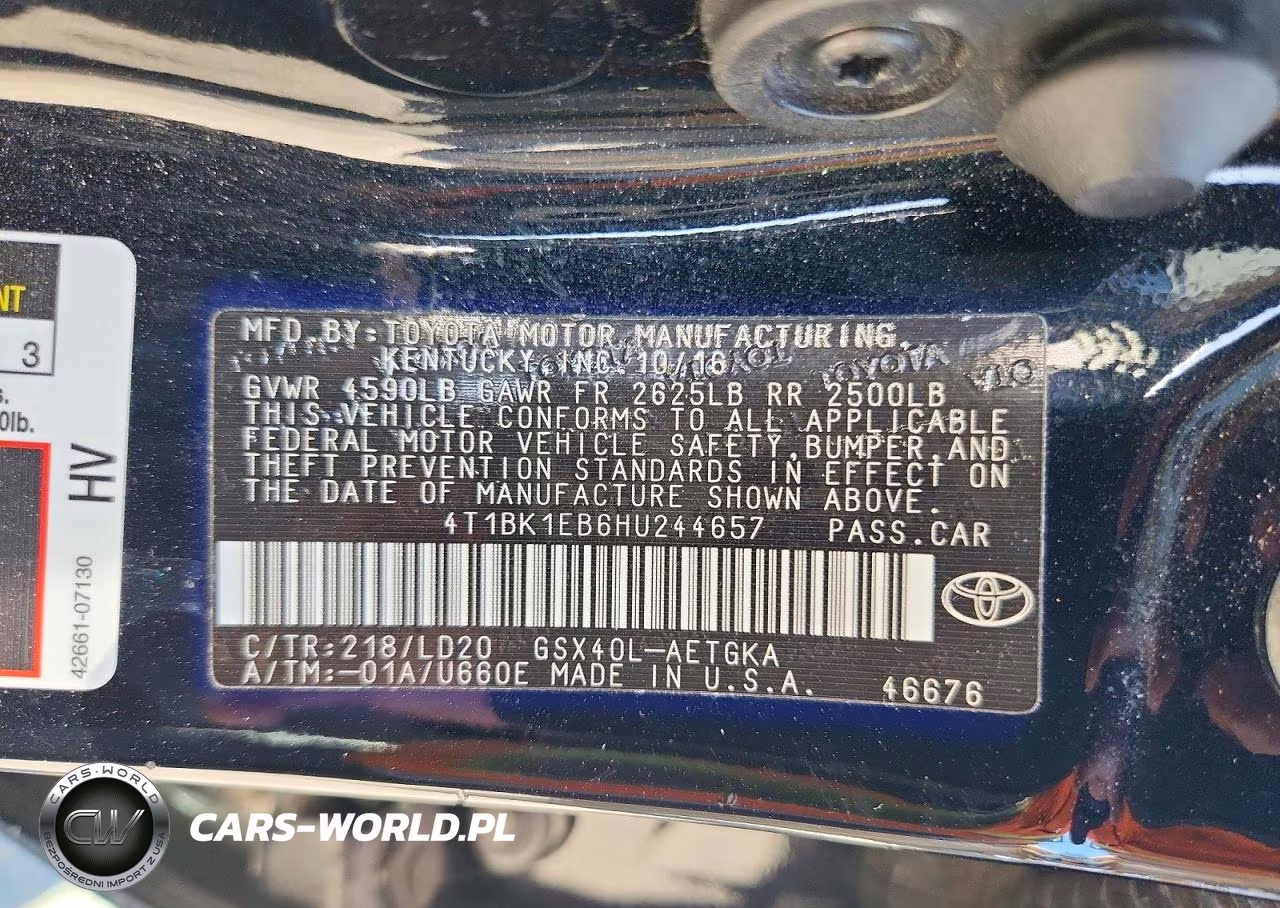 2017 Toyota Avalon Xle VIN:4T1BK1EB6HU244657 - 12
