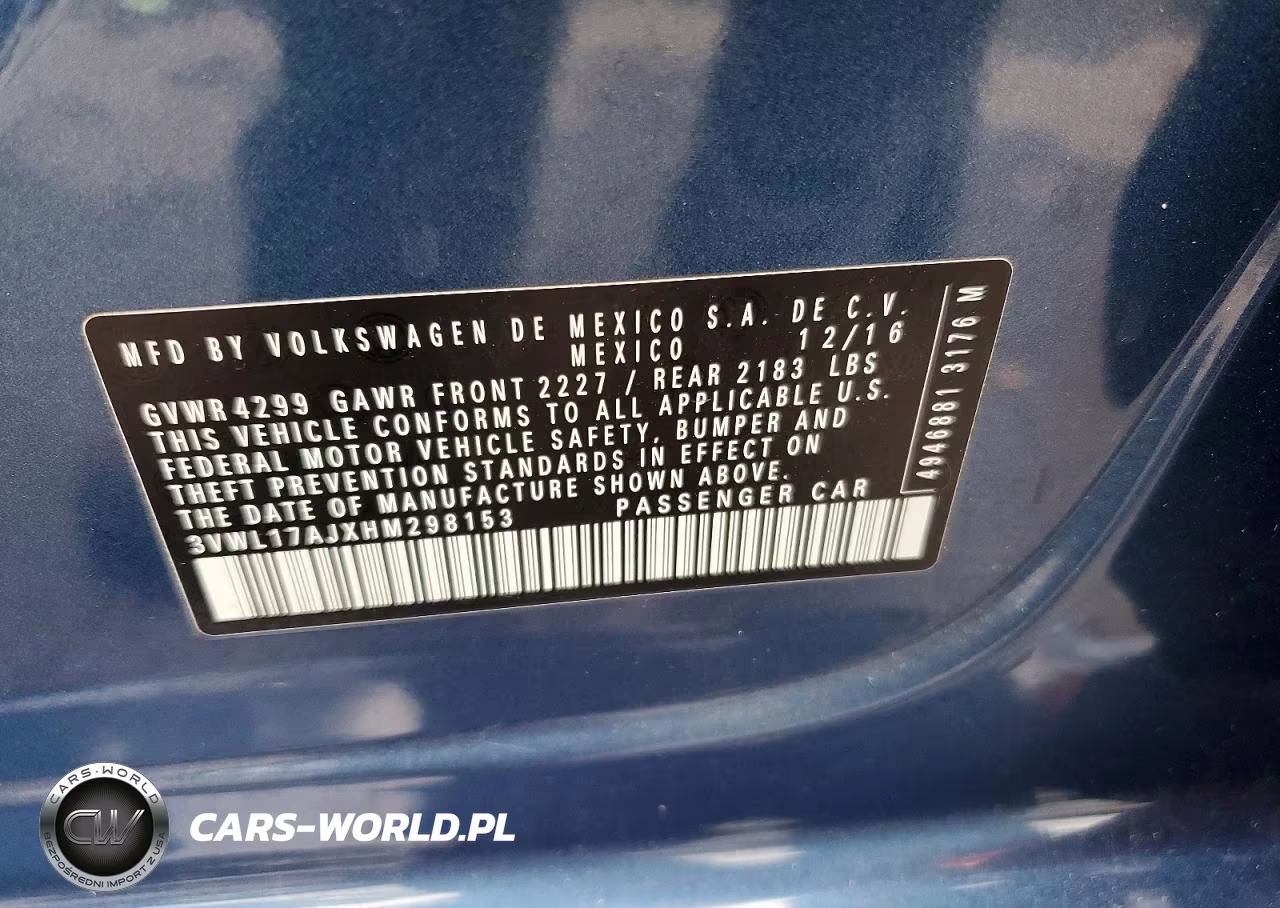 2017 Volkswagen Jetta Sel VIN:3VWL17AJXHM298153 - 13