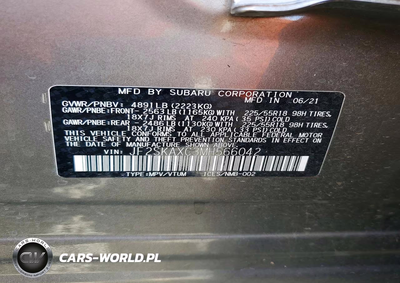 2021 Subaru Forester Touring VIN:JF2SKAXC3MH566042 - 14