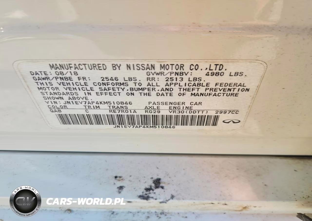 INFINITI Q50 VIN:JN1EV7AP4KM510846 - 12