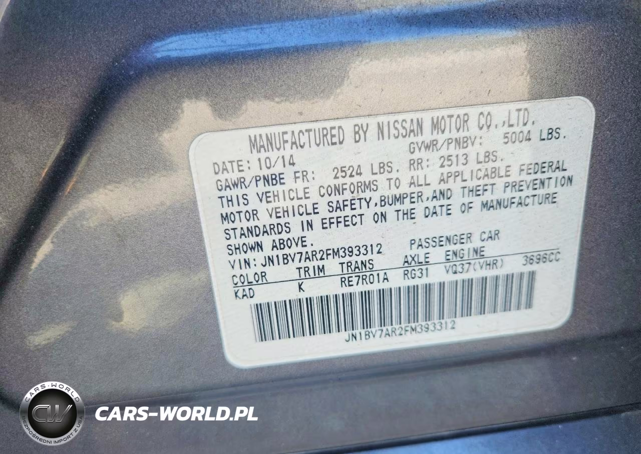2015 Infiniti Q50 Premium VIN:JN1BV7AR2FM393312 - 12