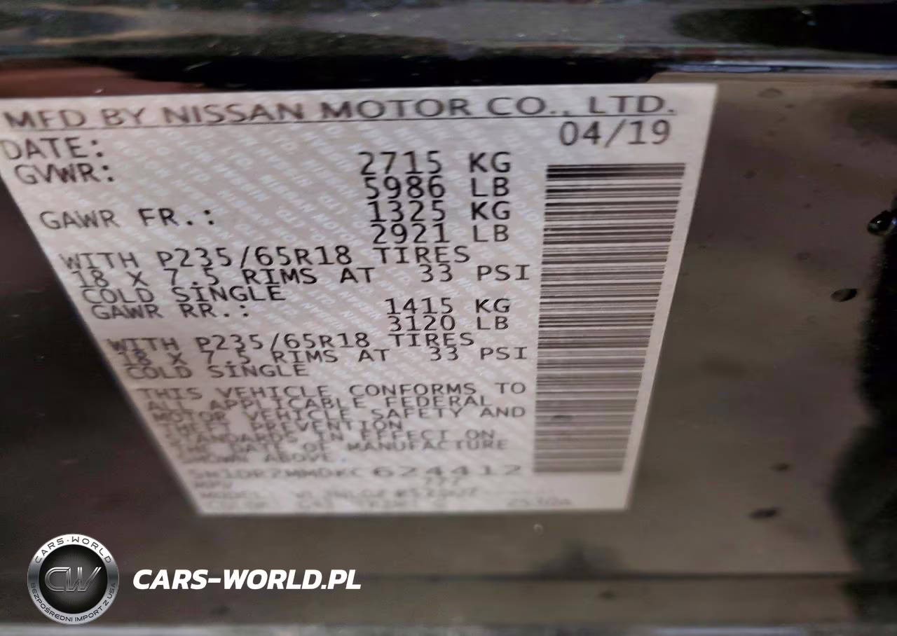2019 Nissan Pathfinder Sl VIN:5N1DR2MM0KC624412 - 13