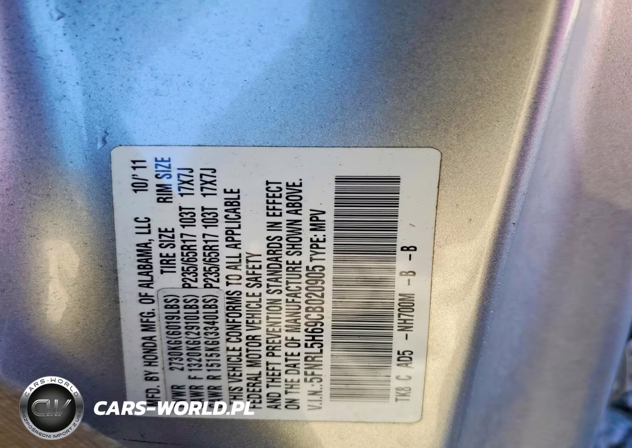 2012 Honda Odyssey Exl VIN:5FNRL5H69CB020905 - 13