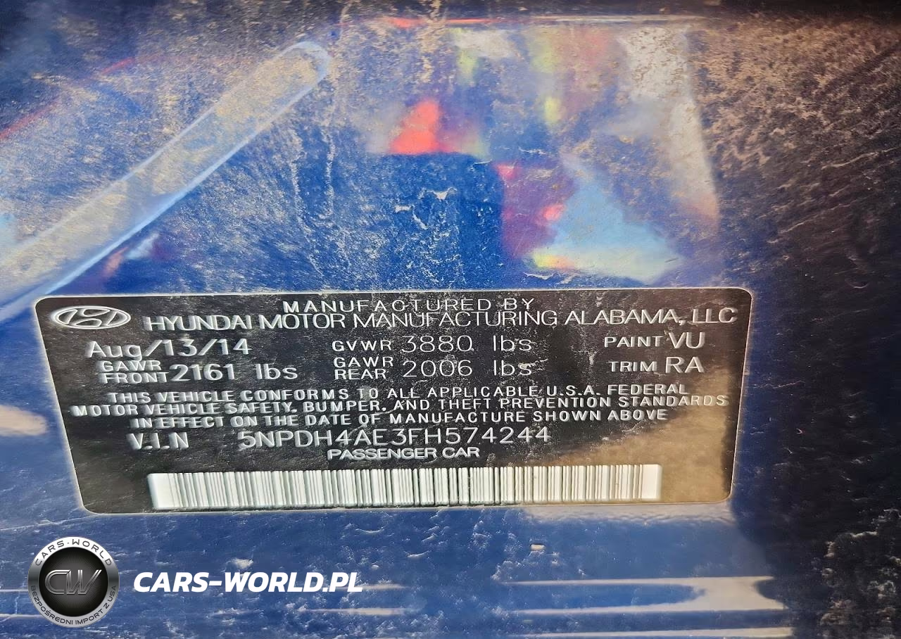 2015 Hyundai Elantra Se VIN:5NPDH4AE3FH574244 - 12