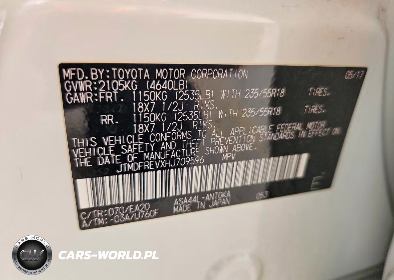 2017 Toyota Rav4 Limited VIN:JTMDFREVXHJ709596 - 13