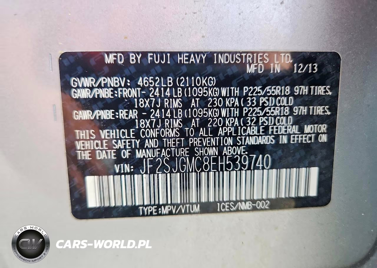 2014 Subaru Forester 2.0Xt Touring VIN:JF2SJGMC8EH539740 - 13