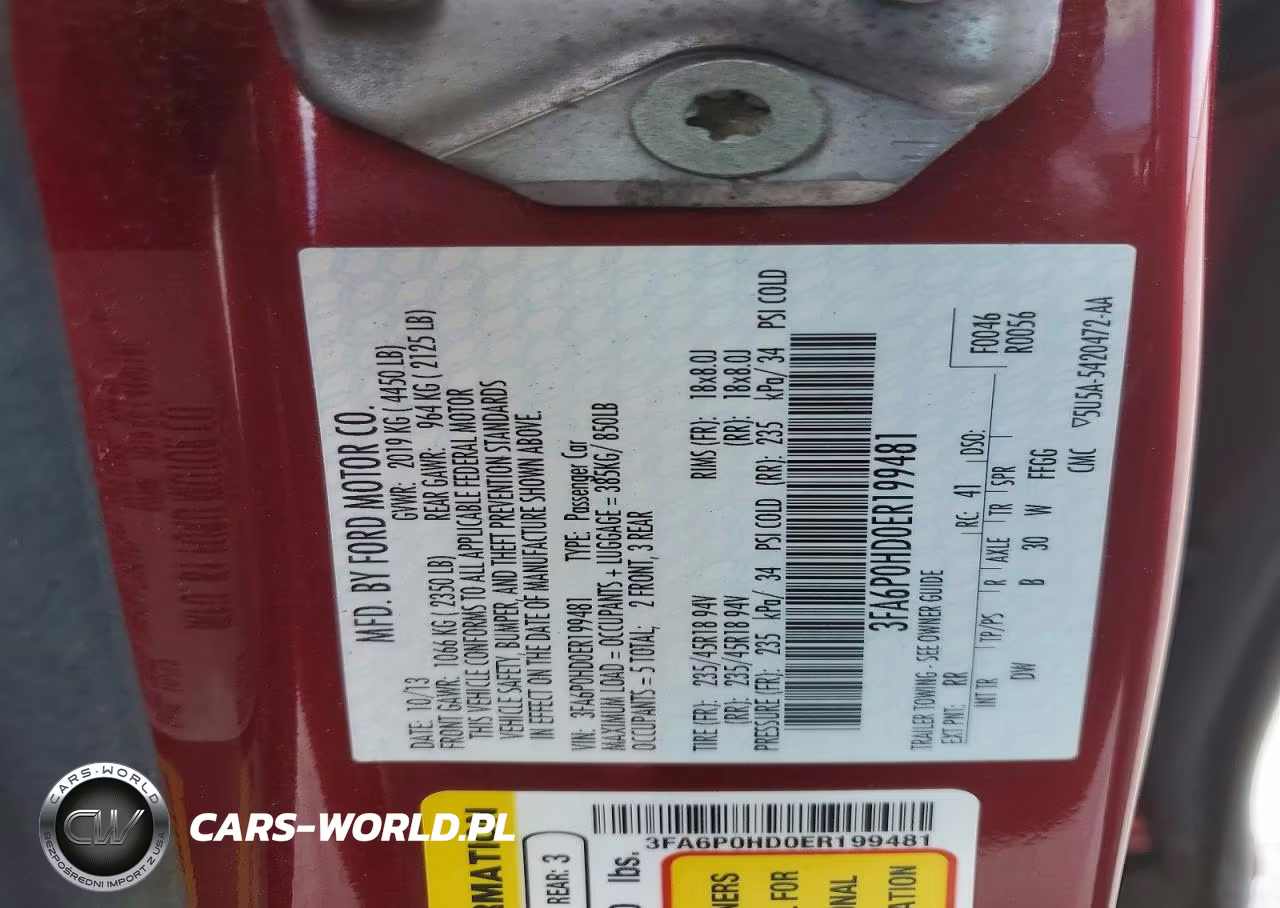 2014 Ford Fusion Se VIN:3FA6P0HD0ER199481 - 12