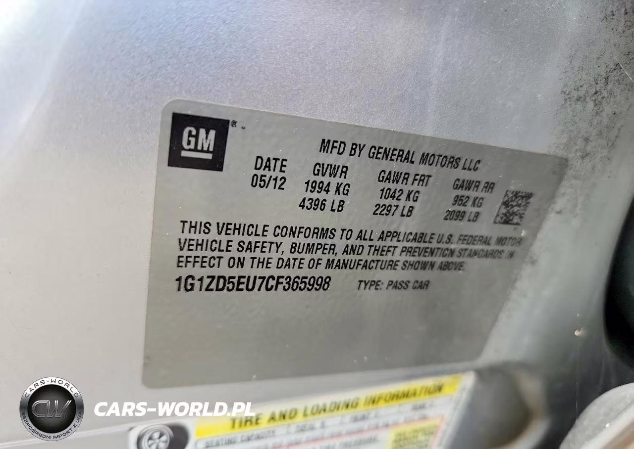 2012 Chevrolet Malibu 2Lt VIN:1G1ZD5EU7CF365998 - 12