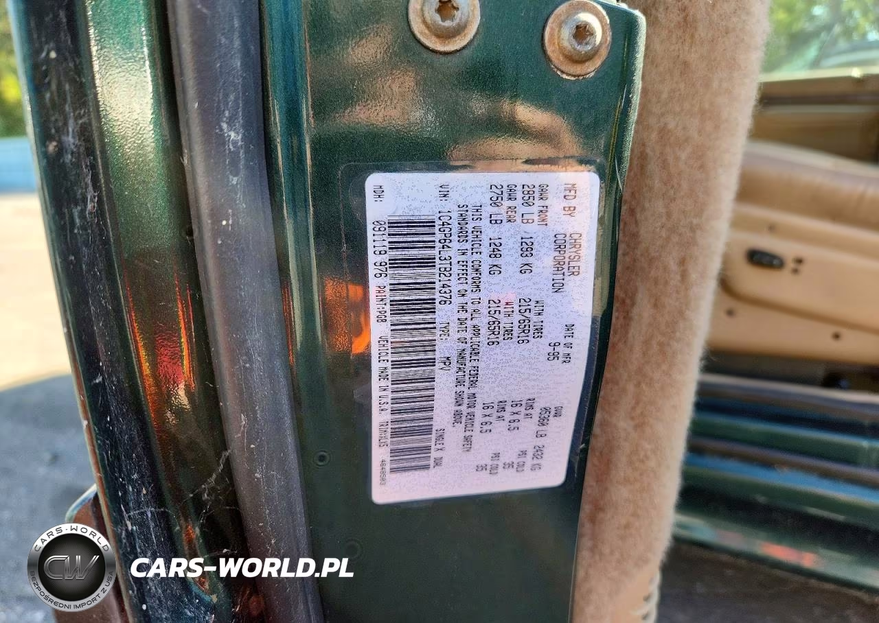 1996 Chrysler Town & Country Lxi VIN:1C4GP64L3TB214376 - 13