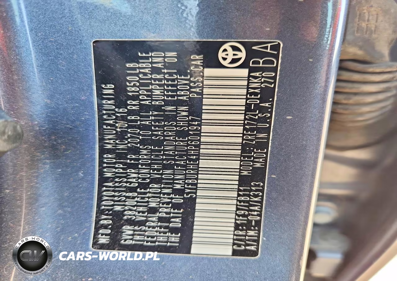 2017 Toyota Corolla Le VIN:5YFBURHE4HP601947 - 12