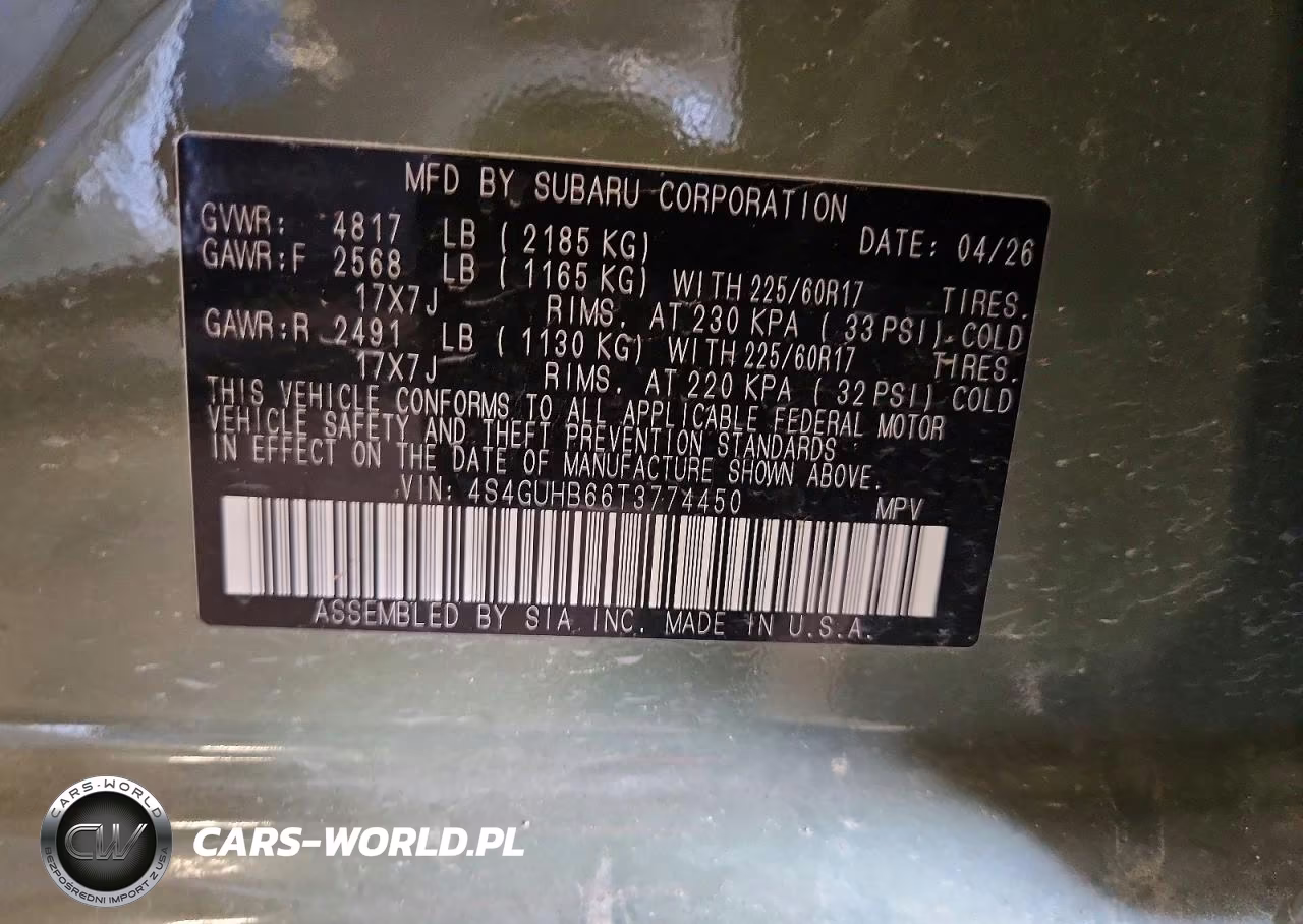 2026 Subaru Crosstrek VIN:4S4GUHB66T3774450 - 13