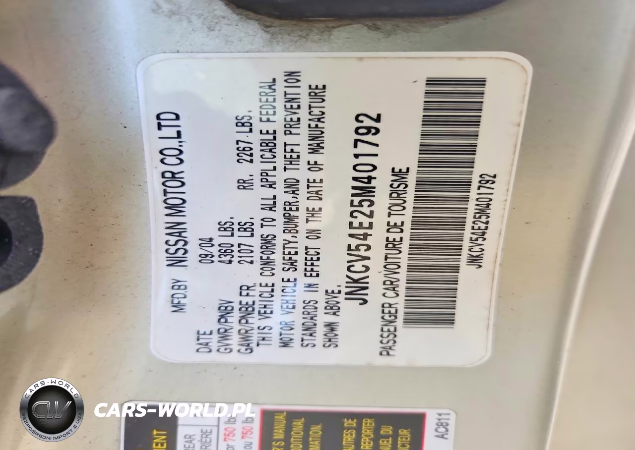 2005 Infiniti G35 Base VIN:JNKCV54E25M401792 - 13