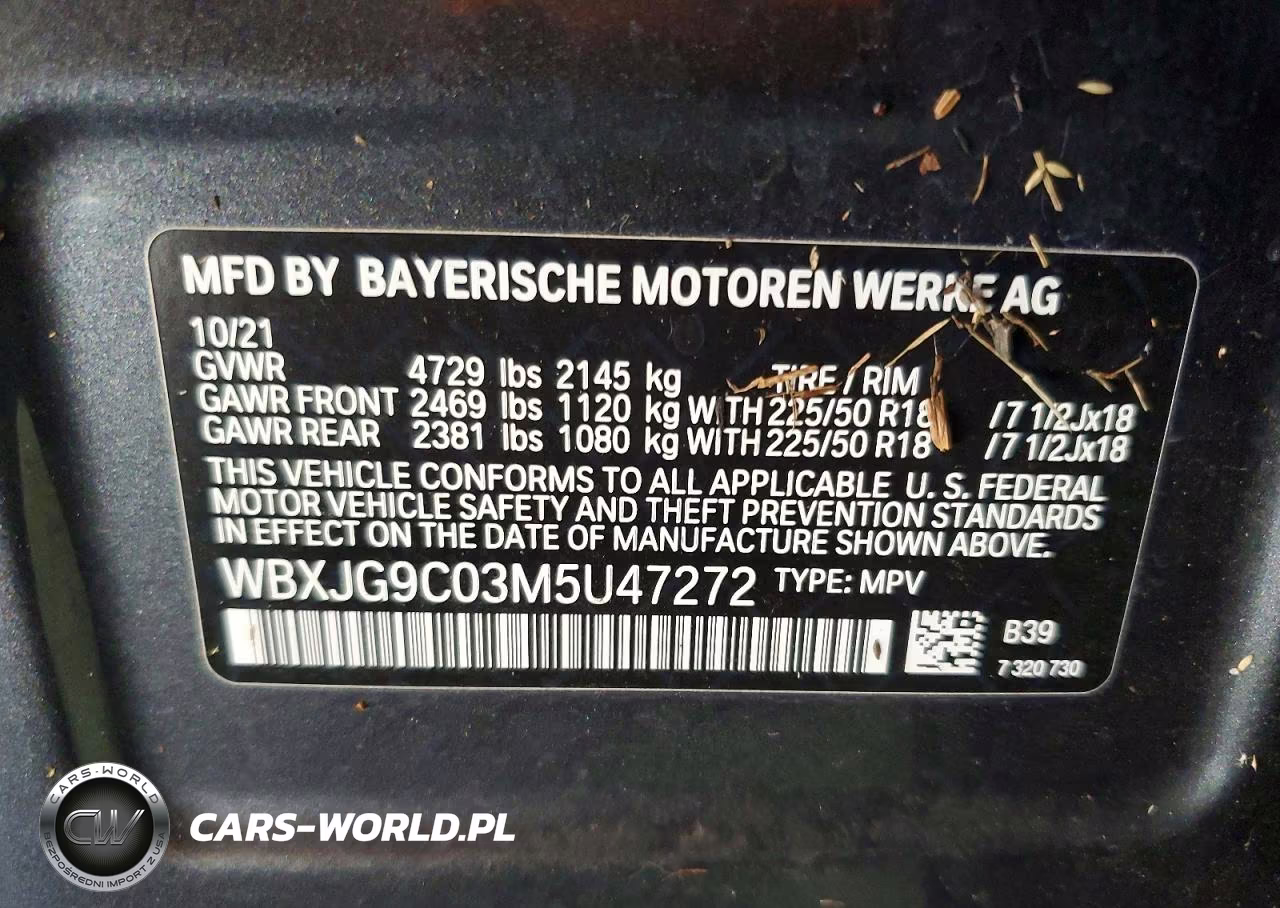 2021 BMW X1 xDrive28I VIN:WBXJG9C03M5U47272 - 13