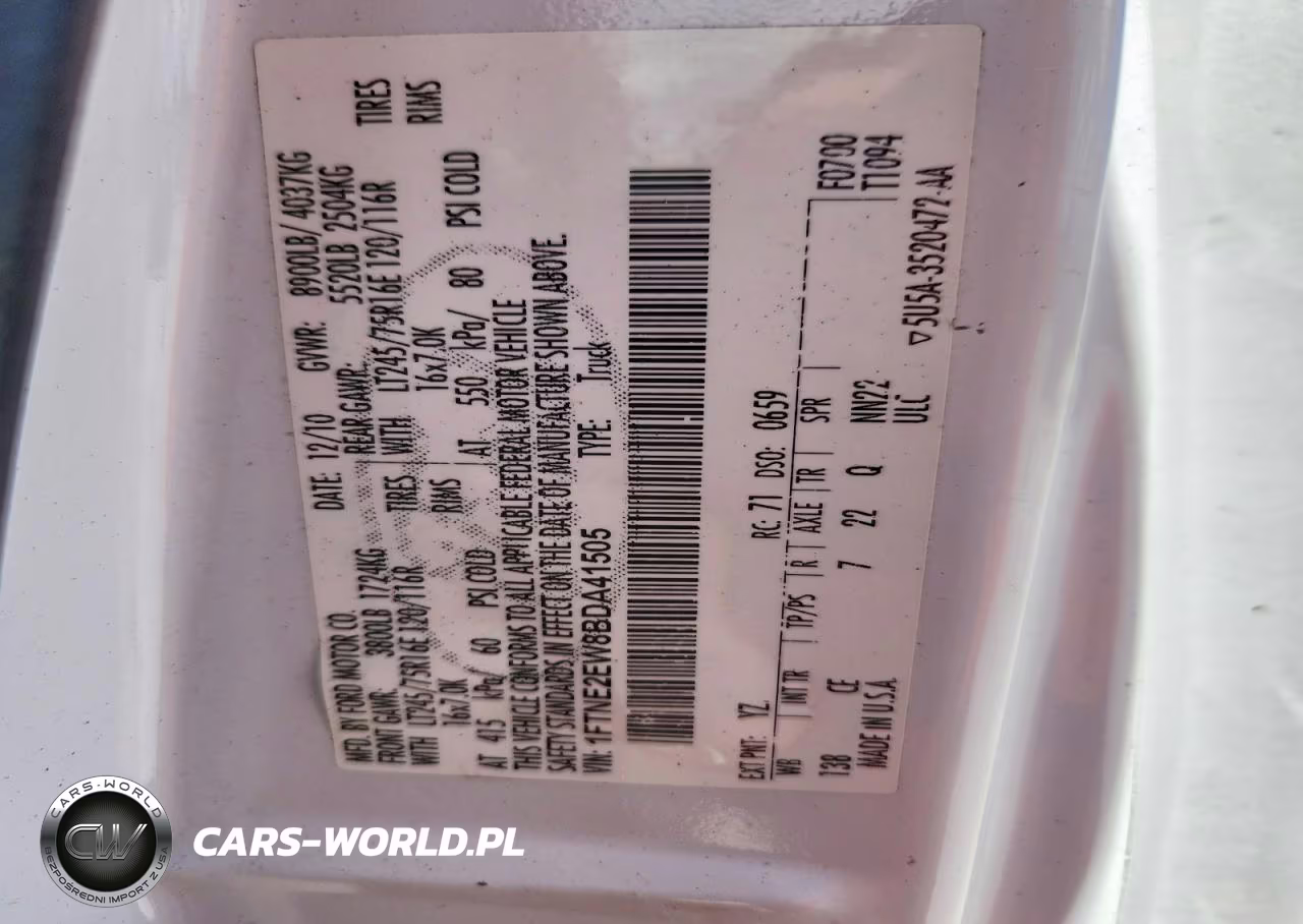 2011 Ford Econoline E250 Van VIN:1FTNE2EW8BDA41505 - 13