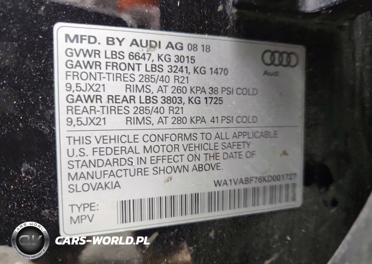 2019 Audi Q7 Prestige VIN:WA1VABF76KD001727 - 13