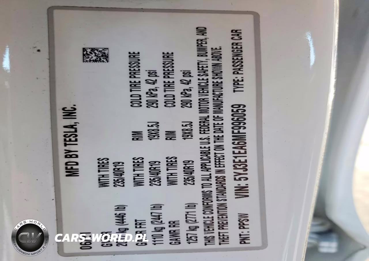 2021 Tesla Model 3 VIN:5YJ3E1EA6MF996059 - 12