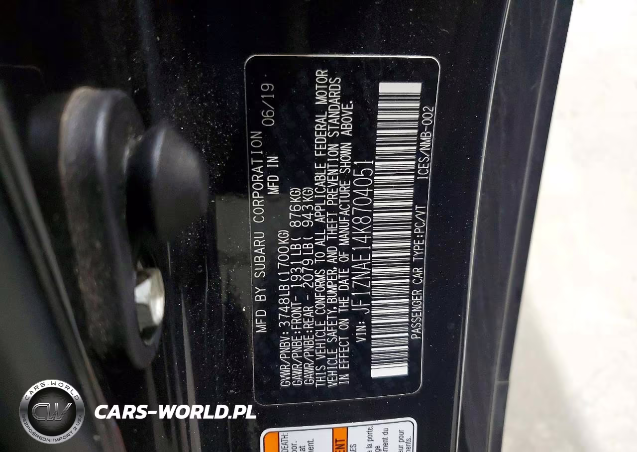 2019 Toyota 86 Gt VIN:JF1ZNAE14K8704051 - 13
