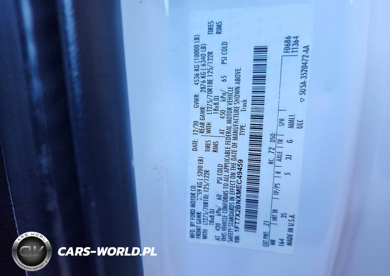 2021 Ford F250 Super Duty VIN:1FT7X2BNXMEC49459 - 13