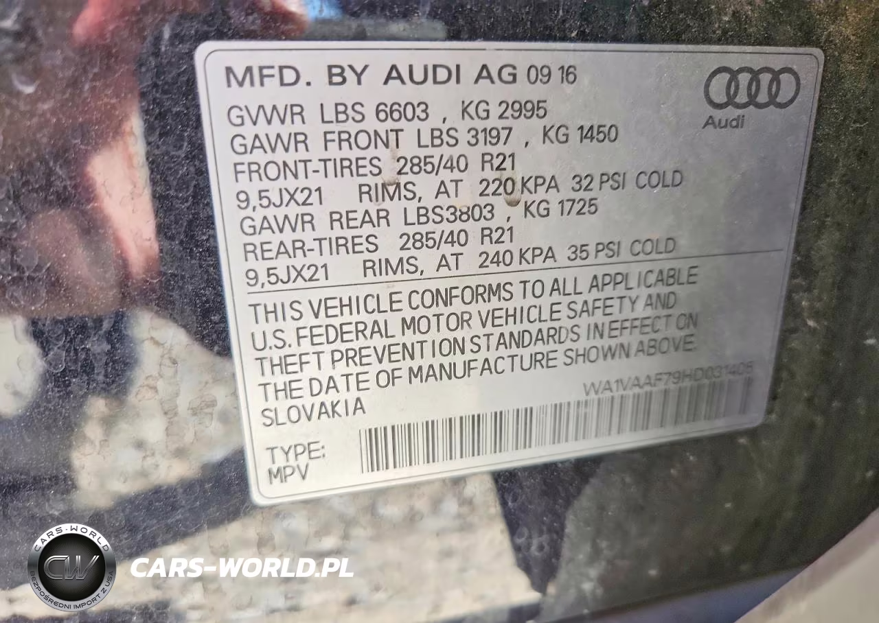2017 Audi Q7 Prestige VIN:WA1VAAF79HD031405 - 12