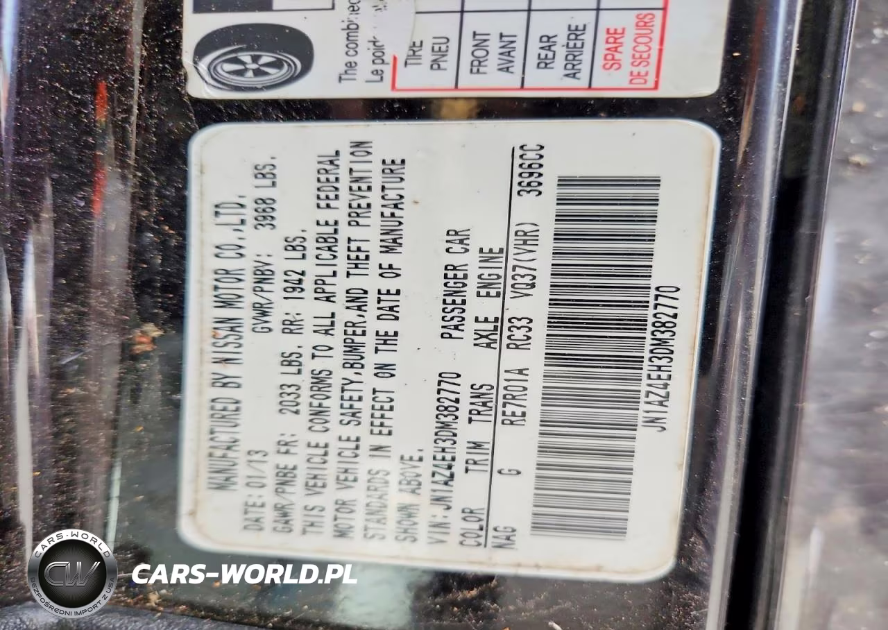 2013 Nissan 370Z Base VIN:JN1AZ4EH3DM382770 - 13