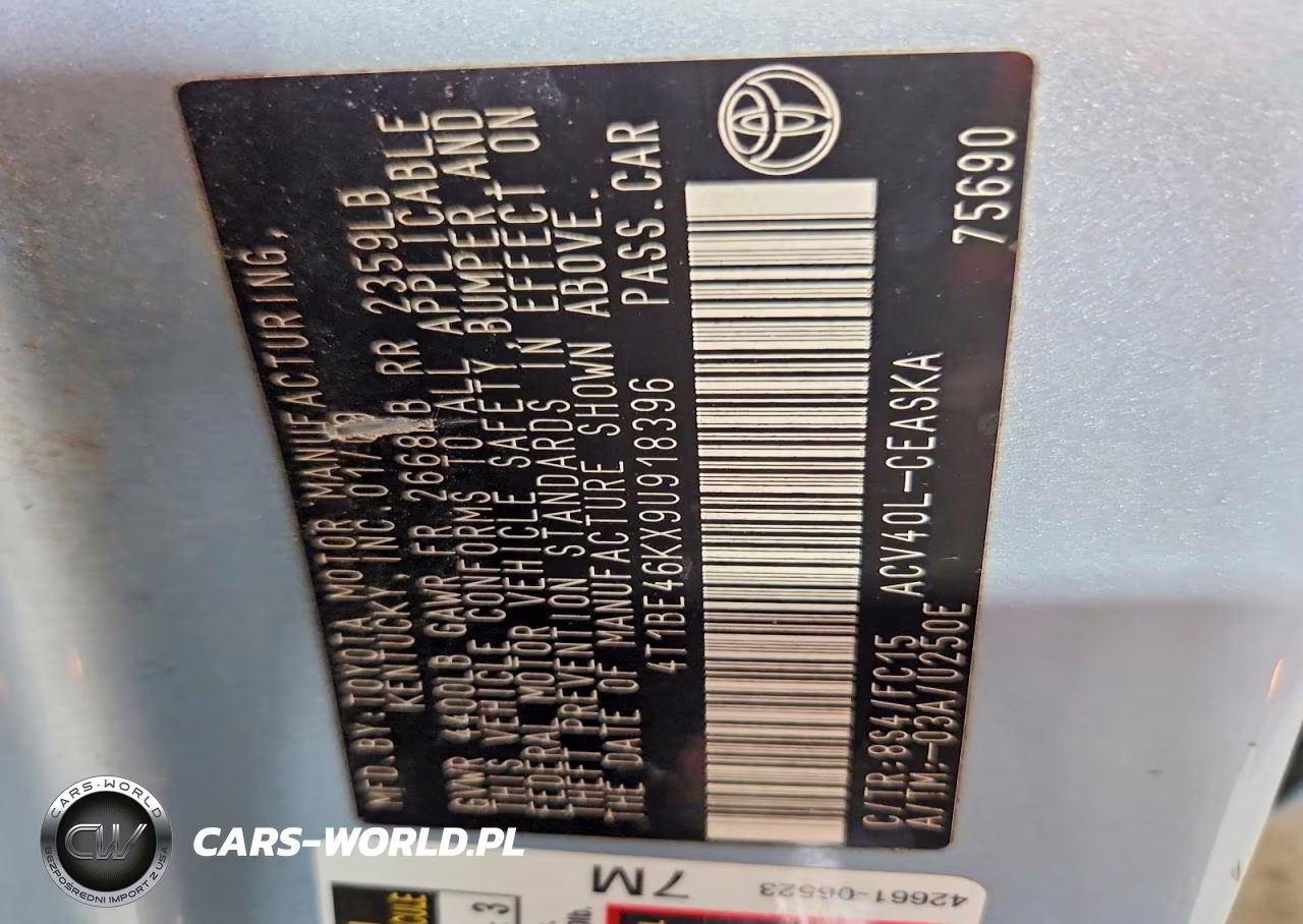 2009 Toyota Camry Se VIN:4T1BE46KX9U918396 - 12