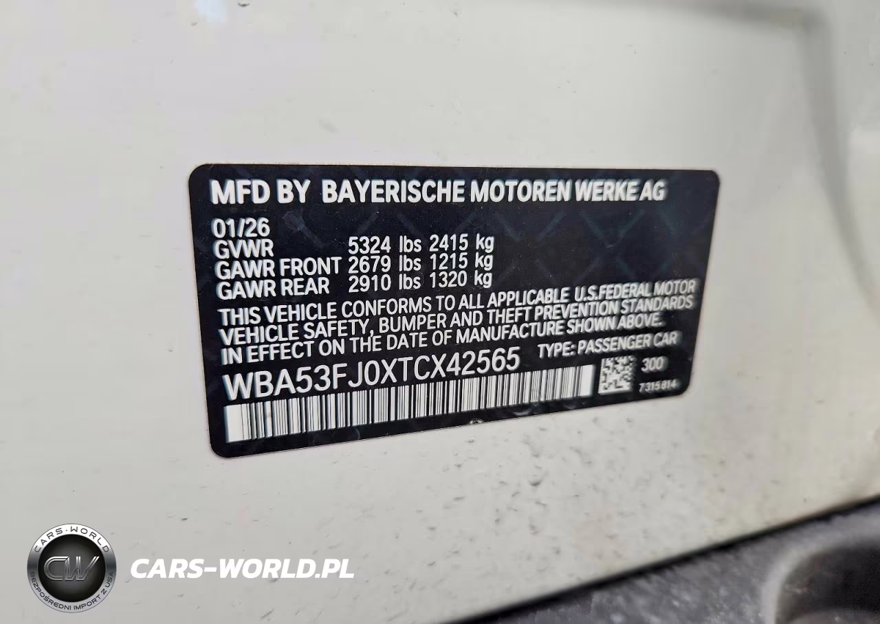2026 BMW 530 Xi VIN:WBA53FJ0XTCX42565 - 12
