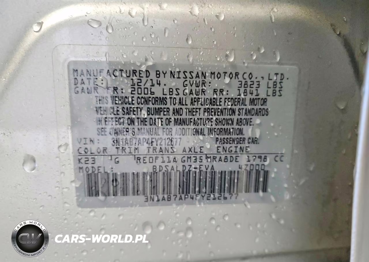 2015 Nissan Sentra S VIN:3N1AB7AP4FY212677 - 13