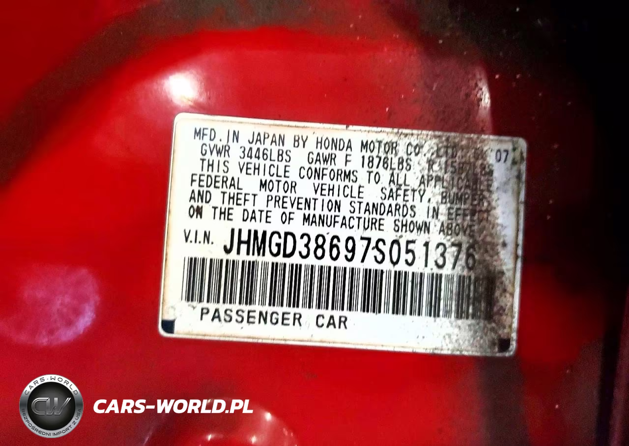 2007 Honda Fit S VIN:JHMGD38697S051376 - 12