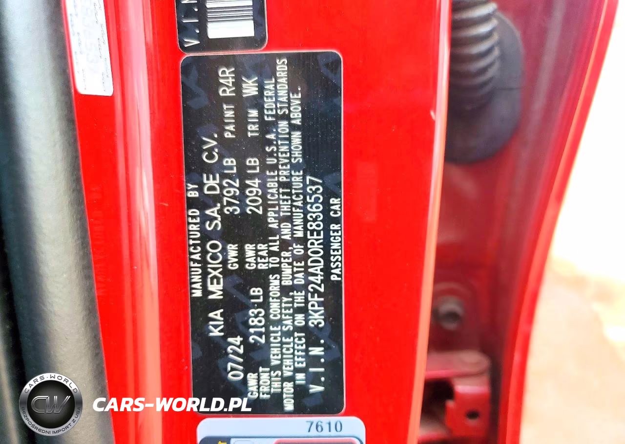 2024 Kia Forte Lxs VIN:3KPF24AD0RE836537 - 12