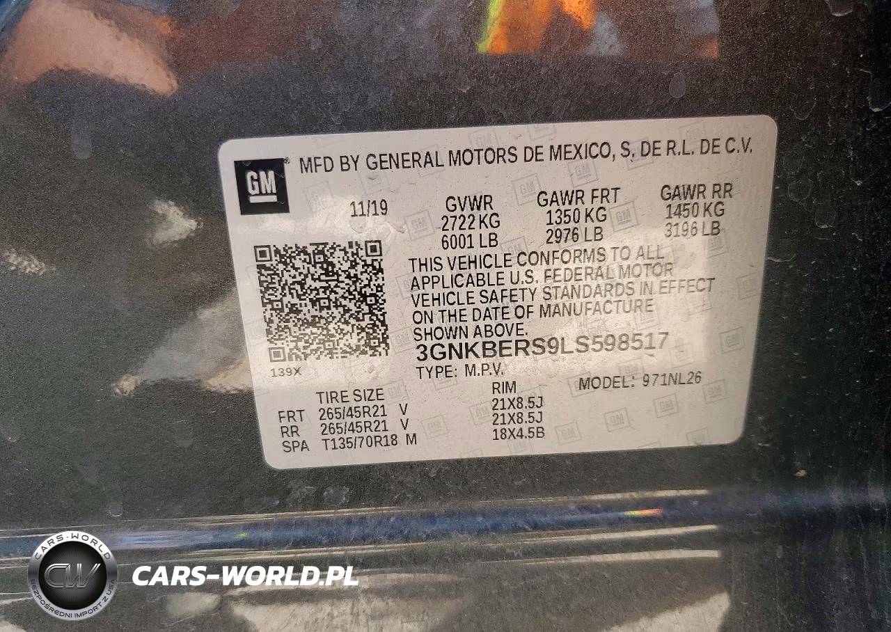 2020 Chevrolet Blazer Rs VIN:3GNKBERS9LS598517 - 13