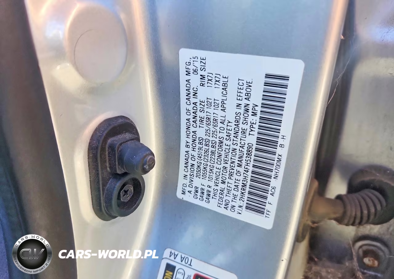 2015 Honda Cr-V Exl VIN:2HKRM3H74FH538890 - 13