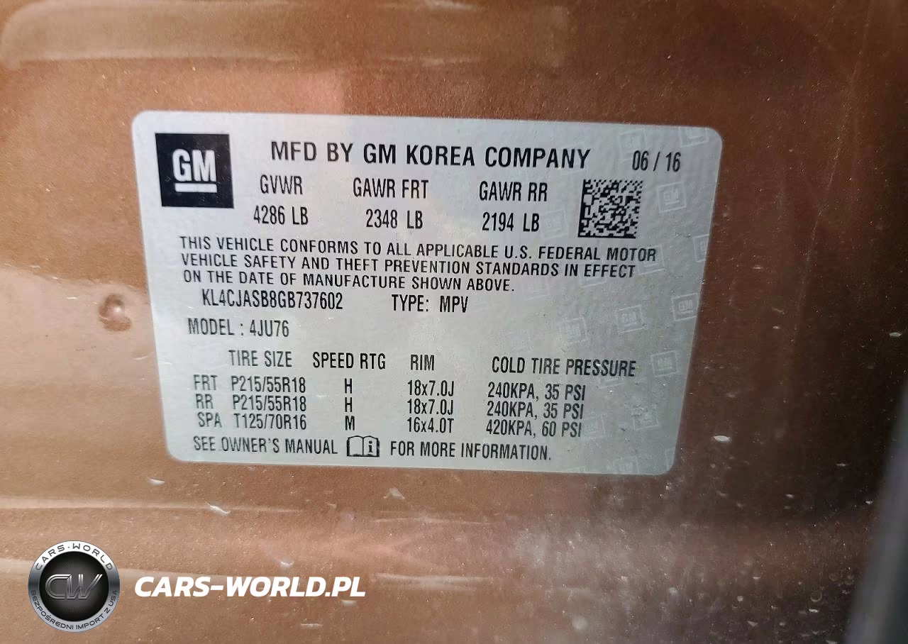 2016 Buick Encore VIN:KL4CJASB8GB737602 - 12