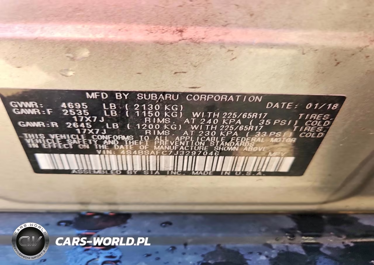 2018 Subaru Outback 2.5I Premium VIN:4S4BSAFC7J3297046 - 12
